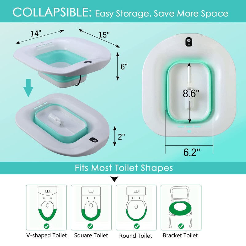 IRWPITW Sitz Bath, Electric Sitz Bath for Toilet Seat Hemorrhoids