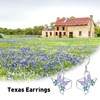 MEIDERBO Texas Earrings 925 Sterling Silver Texas State Map Flag