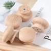 Healifty 15pcs Drawer Knobs and Pulls Wooden Round Shaped Drawer