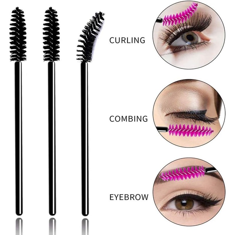 Set de 50 Cepillo Cejas Desechable Cepillos de Pestañas Cepillo