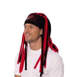 AFL Essendon Bombers Dreadlock Pez Beanie Fun Hat, Red Black