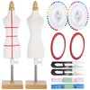 10 PCS Tailor Dressmaker Dummy Mannequins Set with Needles Sewing