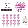 WUZYOU Happy Mail Stickers, 400 PCS, Paper, Creative Style, Stickers,