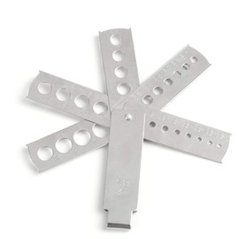 Rodipu Durable Fan Gauge, Silver Diamond Fan Gauge, Jewelry Tool for Gemstones, 5.8 x 1.4 x 3.5 cm