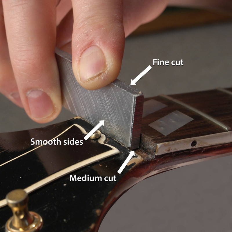 StewMac Nut Seating File for 1/8"-Wide Nut for Guitar and