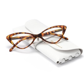 HAITONGCR Lady's Lightweight Cat-Eye Blue Light Blocking Reading Glasses for Women Crown 3.5 R1110