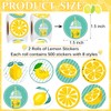 Y-YUEMY 1000pcs 1.5 Inch Cute Lemon Stickers Roll for Lemonade