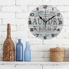 Glaphy Laundry Room Wood Clock Silent Wall Clock Non-Ticking Round