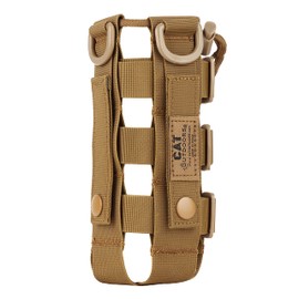 CAT Outdoors MOLLE Water Bottle Holder 40 oz - Tactical MOLLE Water Bottle Pouch for Backpack Strap, Bag, Belt Clip/Loop - MOLLE Holster/Carrier Attachment for Nalgene WaterBottles (Coyote Brown)