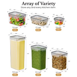 Chef's Path 36-Pack BPA Free Plastic Food Storage Containers with Lids for Kitchen and Pantry Organization