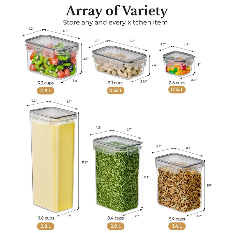 Chef's Path 36-Pack BPA Free Plastic Food Storage Containers with