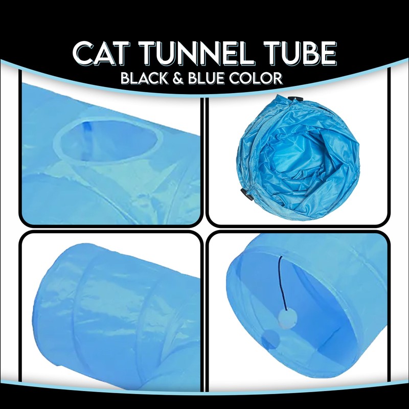 PetBuds 3-Way Collapsible Cat Tunnel Toy, Interactive Cat Tunnel for
