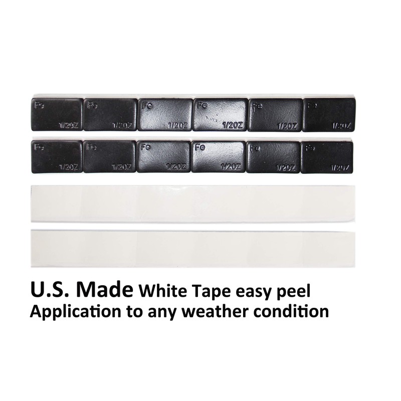 ACCRETION 1/2 Oz Black Adhesive Backed Wheel Weights (12 Oz