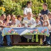 Fogcosy Blue Easter Table Cloth,Easter Decorations Wipe Clean Tablecloth,Egg Chick