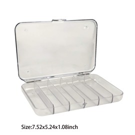 Aventik Polycarbonate Fly Fishing Box Four Different Multi-Compartment Option Fishing Tackle Box Great Pocket Size 7.52X5.24X1.08inch (6C-A)