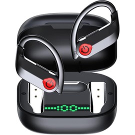 Wireless Earbuds Bluetooth 5.2 Sport True Wireless Earbuds with Microphone,Noise Cancelling Wireless Ear Buds,Ear Phone Wireless Earbuds,ecouteur sans fil Bluetooth sans fil