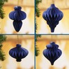 SLEETLY 8pk Paper Ornaments for Christmas Trees, Hanging 3D Honeycomb