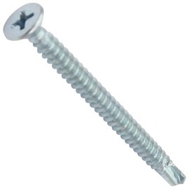 AERZETIX - C44699 - Set of 100 self-drilling self-drilling screws Ø4.2 x 50 mm with countersunk head - DIN 7504 P - with PH cross slot - made of galvanised steel - sheet metal cladding steel