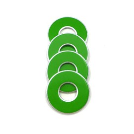 Get Outside Games 4 VVashers - Washer Toss/Washer Game Washers (Green-Lime, 4 VVashers)