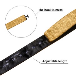 Dubulle Mens Paisley Flroal Bow Ties and Lapel Pin Set Self Tie Bowties for Men Pocket Square Cufflinks Wedding Suit,Gold