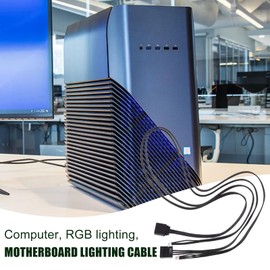RGB Light Connect Cable | 4 Pin RGB Lighting Adapter Cable - 4 Pin 12V Connector Cord Motherboard Extended Computer Accessories for Cooler Fan, Processor & Motor