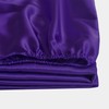 ROOEE Satin Silk Fitted Sheet with Pillowcase Set Breathable Soft