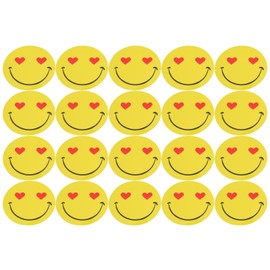 20PCS NFC Stickers 125KHz Compact Interference Resistant Access Control Back Adhesive for Electronic Devices Love Heart Face