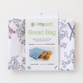 4MyEarth Reusable Cotton Bread Bag, Autumn Birds