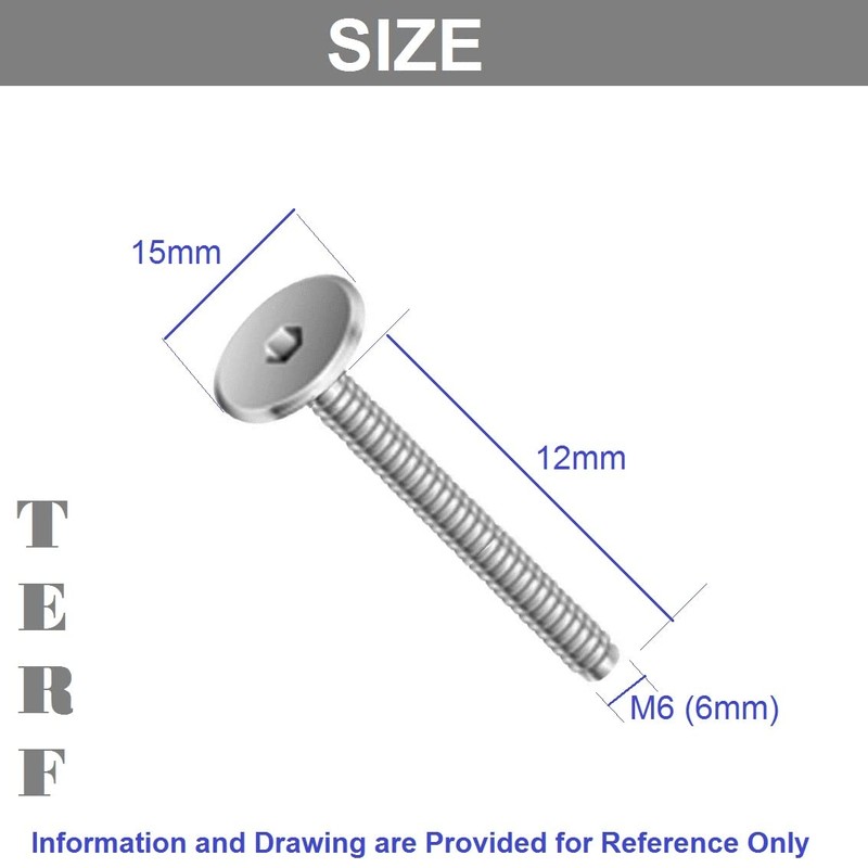TERF® M6 X 12mm Joint Connector Bolts M6 (6mm) X