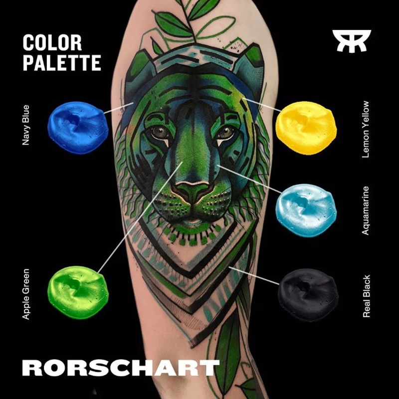 RADIANT COLORS Tinta Profesional Para Tatuar Radiant Real Black 2oz
