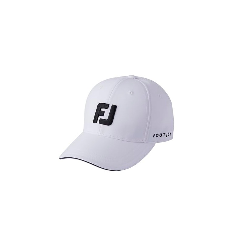 FootJoy FH25ABSC-1 Men's Basic Cap, Shoe Icon, White, 22.4 -