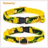 Chrysanthemum Cat Collar, Safety Breakaway Kitten Collar, Black & Yellow