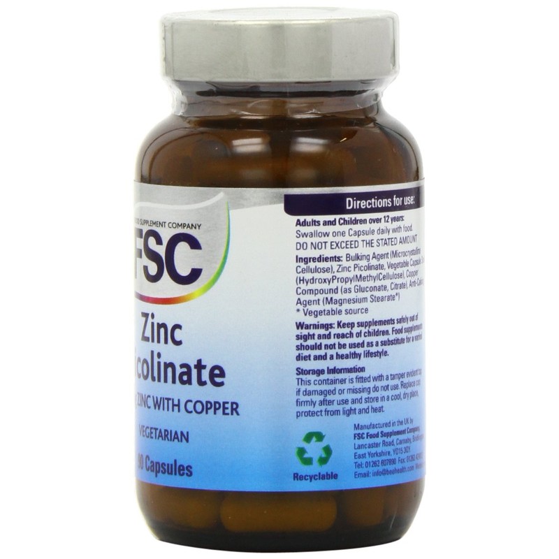 FSC 30mg Zinc Picolinate and Copper 90 Tablets