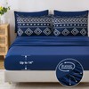 Yiran Navy Blue Comforter Set Queen Size, 7 Piece Boho