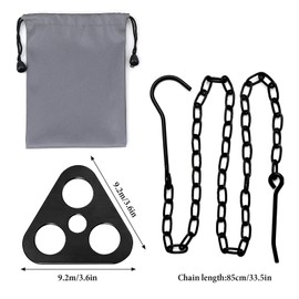 Tripod for Fire Pit, Swivel Grill Tripod, Stainless Steel Camping Tripod Ring with Adjustable Chains, Portable Campfire Tripod, Barbecue Accessories