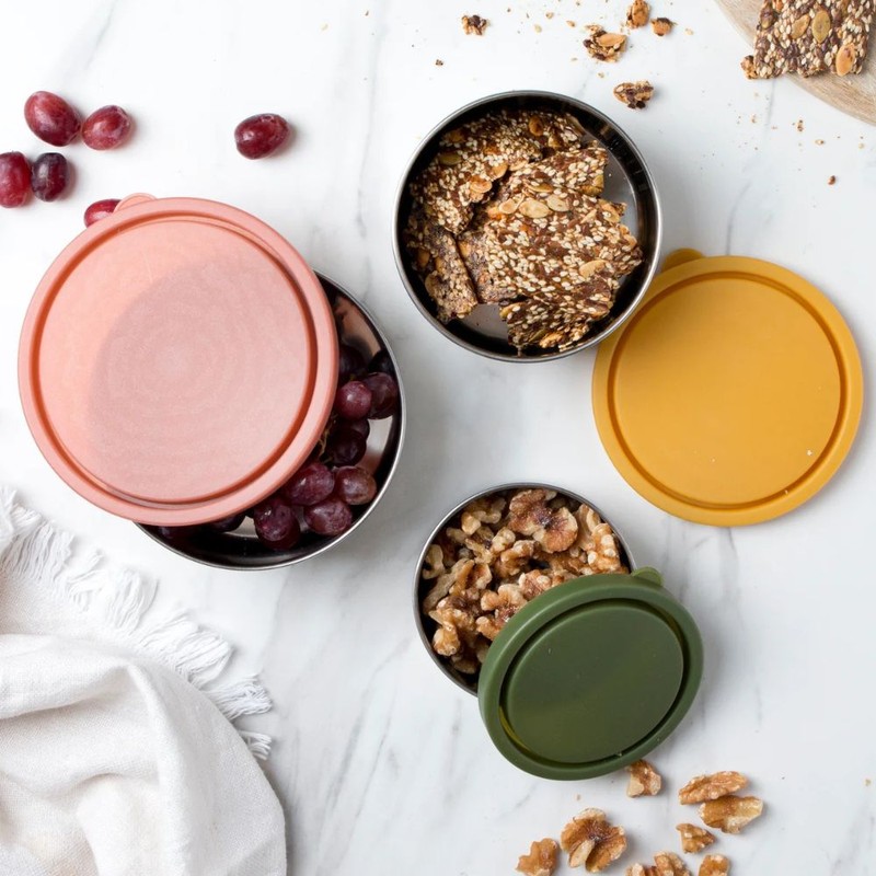 Ever Eco Stainless Steel Round Nesting Containers Set of 3,