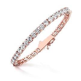 Gift from New York 10ct Tennis Bracelet, Sterling Silver , Created Diamond