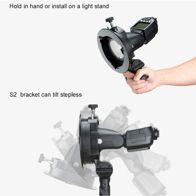 Godox S2 New S-type Flash Holder Bracket Bowens Mount for