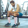 Pink and White Stripes Compression Socks for Men and Women