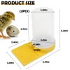 2 Pack Quail Waterer with Yellow Tray, 500ml Large Capacity
