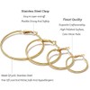 4 Pairs Stainless Steel gold silver Plated Hoop Earrings for