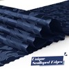 MILVOWOC 4 Pack Navy Blue Satin Table Runner, 12 x