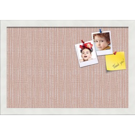 PinPix Decorative pin Cork Bulletin Board Made from self-Healing Canvas, Printed at 18x12 Inches and Framed in Satin White Frame(WOM59504)