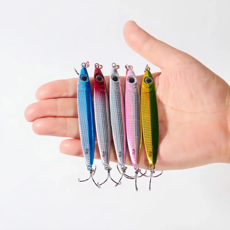 5pcs Jig 40g Señuelos Para Pescar Grante Lance Largo Mar