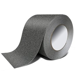 WLRGOOD Grey Grip Tape Heavy Duty Non Skid Tape 4Inch x 60Ft Waterproof High Traction Step Tape for Stairs Steps Stairway Tread Staircases Ramps, Skateboards, Outdoor/Indoor