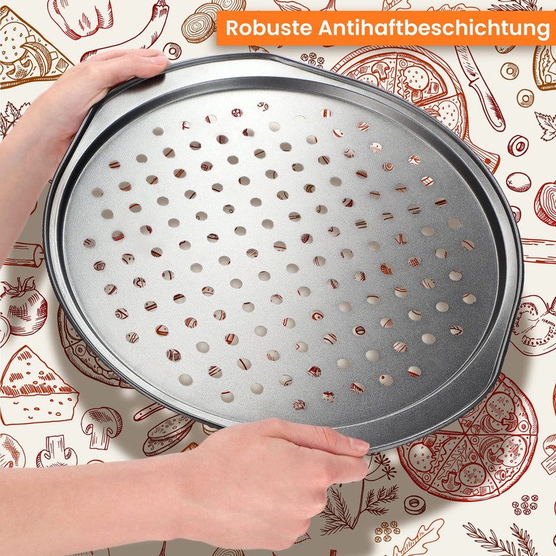 KADAX Pizza Mould Made of Non-Stick Layer, Pizza Tray with