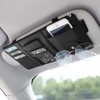 Leather Car Sun Visor Organizer with Net & Zipper, Ultra