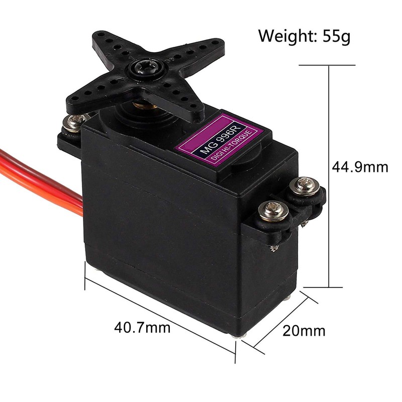 VIPMOON 4 Pack MG996R Servo Motor Kit Metal Gear Torque