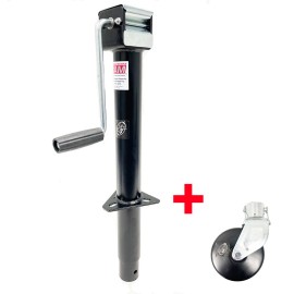 RAM Southwest Wheel 5,000 lb Side Wind RAM A-frame Trailer Jack w/Steel Caster Wheel