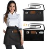 Slohif Reversible Server Apron with 6 Pockets - Waist Apron
